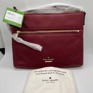 Kate Spade Jackson Street Gabriele Leather Crossbody Figjam
